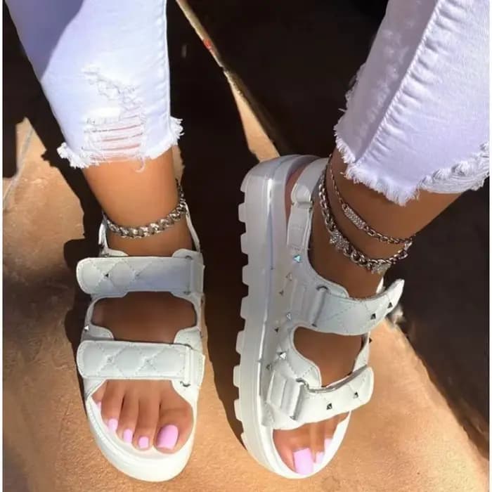 Sandales à semelle optique double couche pour femmes