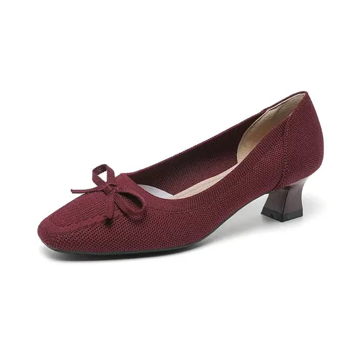 Talons hauts pour femme, chaussures simples tissées