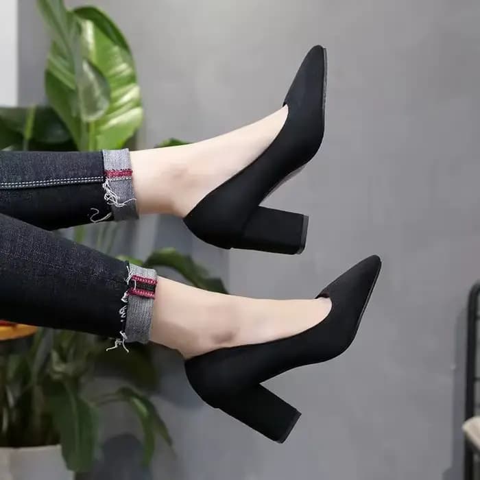 Chaussures pour femmes 2025 mocassins à bout rond noir talon Super haut dames