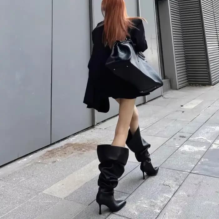 Bottes longues à jambes pointues pour femmes