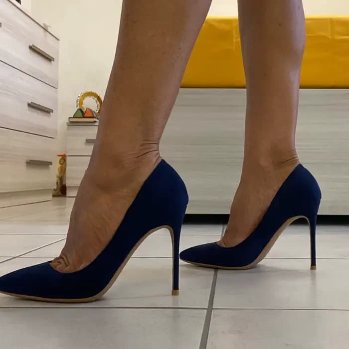 Veowalk-Escarpins à Talons Hauts en Daim Synthétique pour Femme