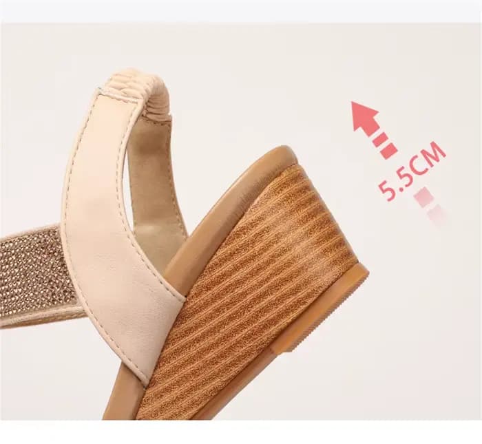 Sandales compensées imperméables pour femme à semelle épaisse – Chaussures d'été à plateforme