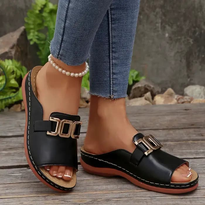 2025 été femmes sandales à talons compensés chaussures à talons ouverts décontractées léger confortable pantoufles de sport sandales de créateur de mode diapositives