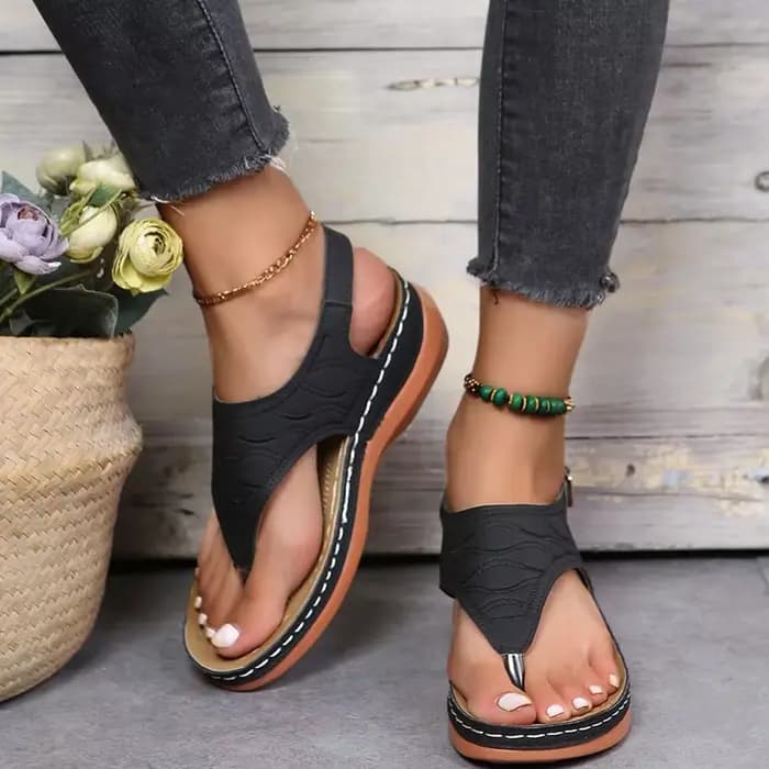 Chaussures à semelles compensées pour femmes, nouvelles sandales à talons hauts, Chaussures d'été, tongs à plateforme, 2025