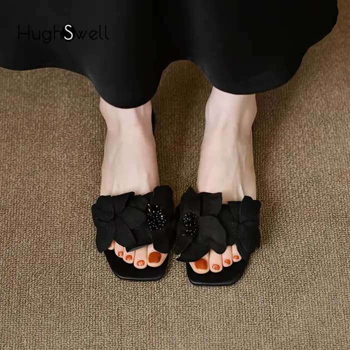 Pantoufles Mule à fleurs éternelles pour femmes