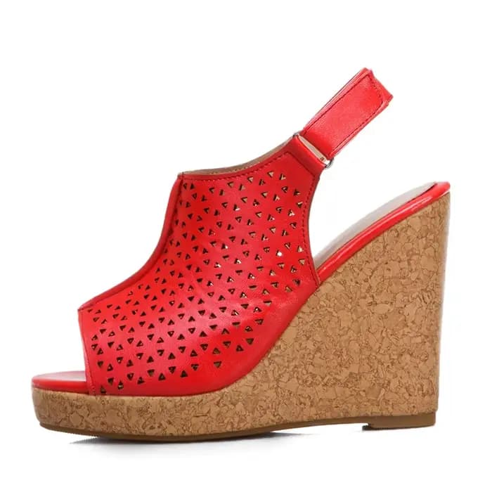 Sandales compensées à talons hauts pour femmes