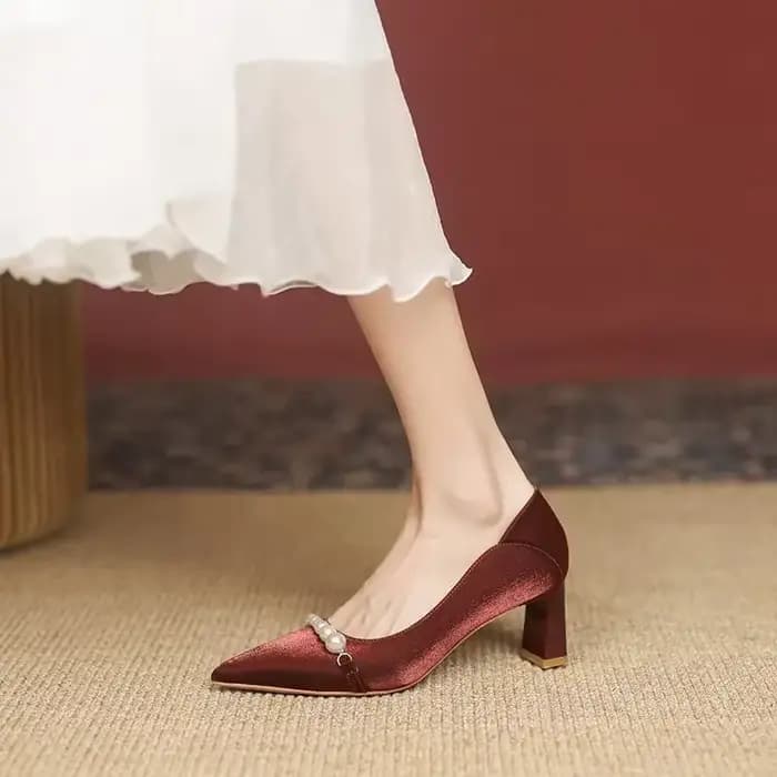 Chaussures pour femmes 2025 rouge talons hauts dames