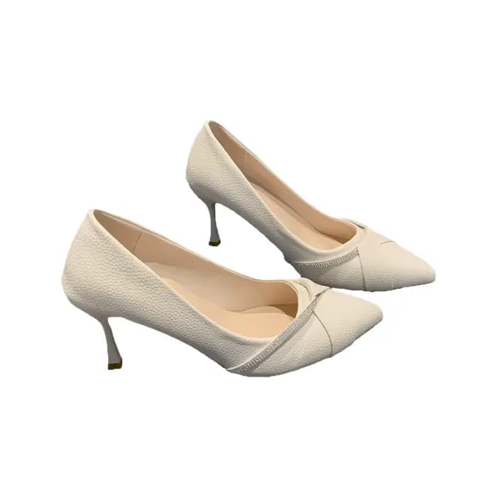 Escarpins pour femmes, Nouveau style 2025, Printemps Automne, à talon fin, bout pointu, ornés de strass, pour occasions professionnelles, étudiantes et cérémonies
