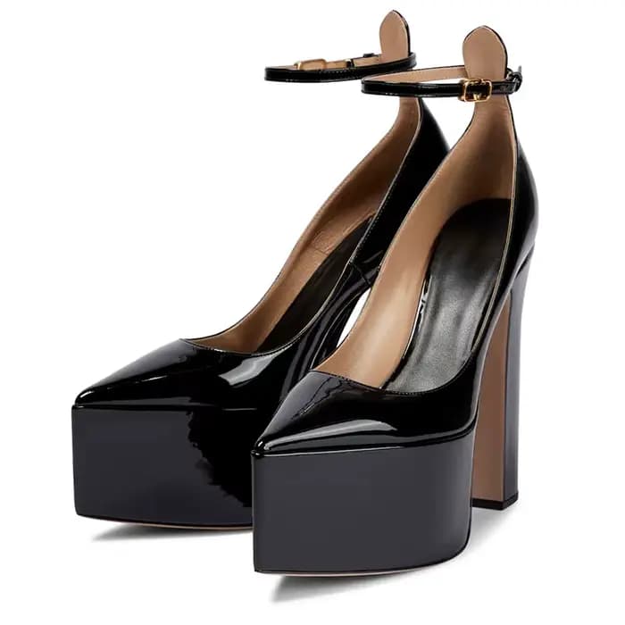 Mary Jane - Chaussures pour femmes, chaussures plateforme imperméables, talons très épais, peu profondes, à fentes, neuves