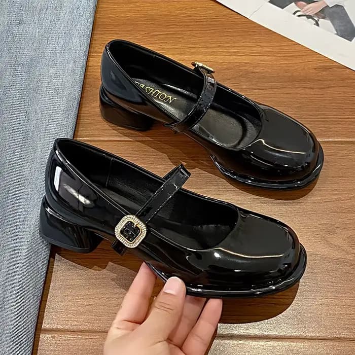 Mary Gasoline Chaussures en cuir pour femmes