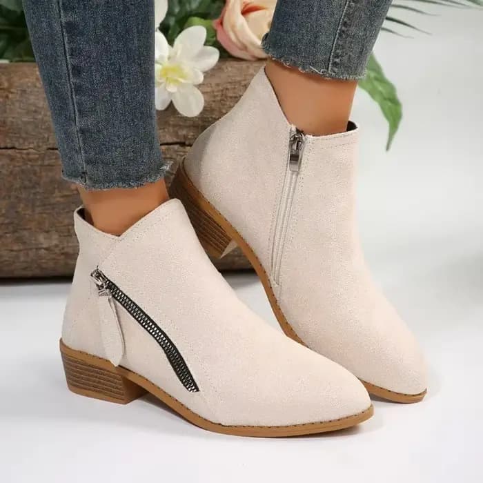 Bottines à talons bas pour femme