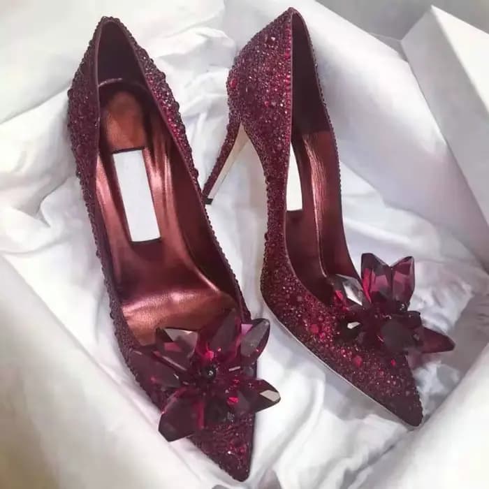 Chaussures de mariage personnalisées en argent Champagne cristal pour femmes