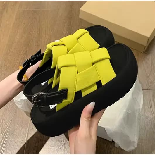 Sandales gladiateur pour femmes, semelle souple, bout ouvert, mode décontractée, en cuir, hauteur augmentée, plateforme plate, sandales de plage, été