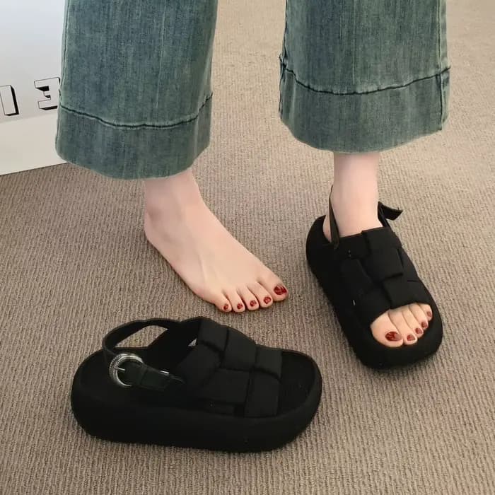 Sandales gladiateur pour femmes, semelle souple, bout ouvert, mode décontractée, en cuir, hauteur augmentée, plateforme plate, sandales de plage, été