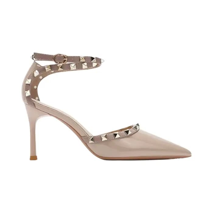 Sandales à talons hauts en peau de mouton