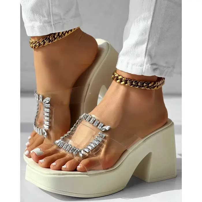 Sandales femmes sangle claire