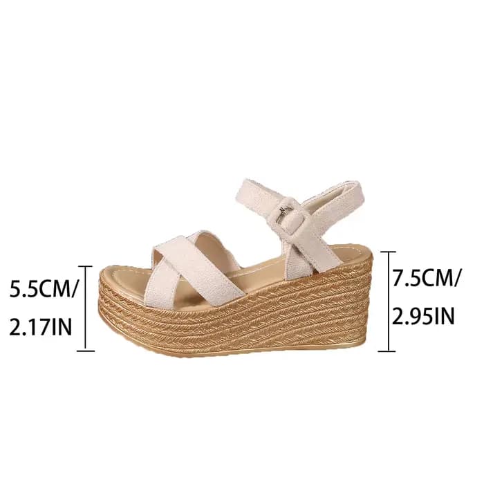 Sandales compensées 2025 mode plate-forme grande taille