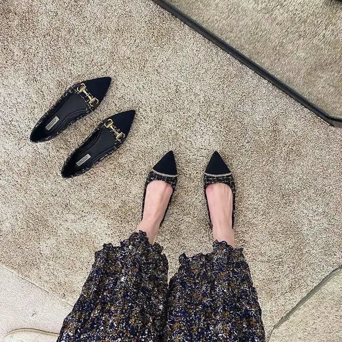 Chaussures de bureau élégantes à bout pointu et à talons bas pour femmes
