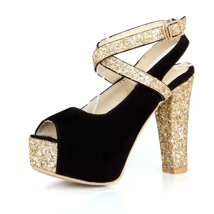 Sandales à talons hauts et épais de 12CM
