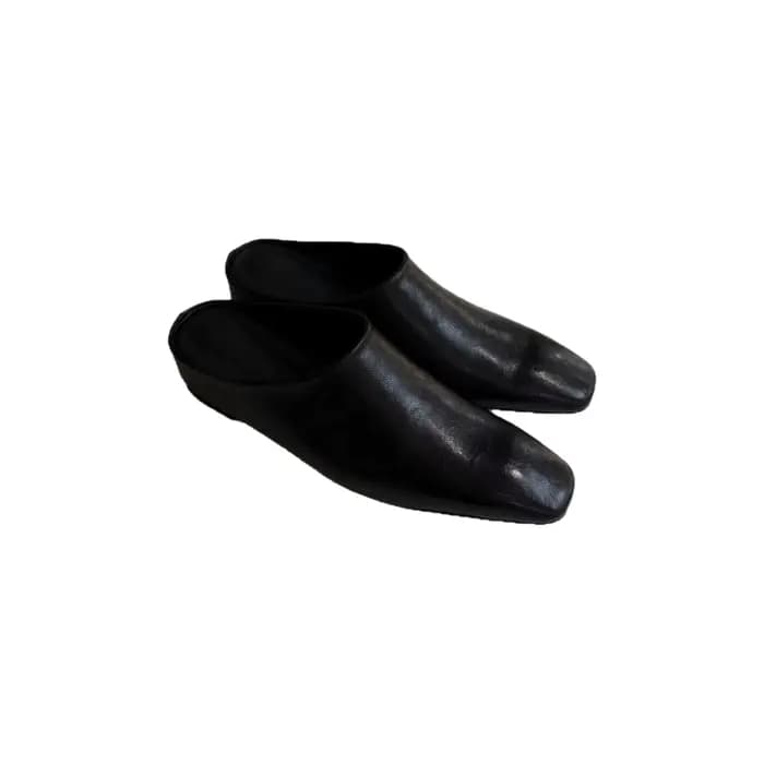 Mules en cuir rétro pour femmes, chaussures polyvalentes à enfiler pour le printemps, l'été et l'automne, bout carré, semelle intérieure haute, semelle extérieure en caoutchouc, confortables