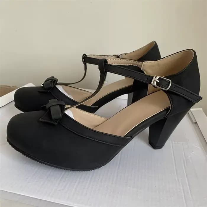 Escarpins élégants pour femmes Lolita D'Orsay chaussures d'été mode sangle noir gris talons hauts