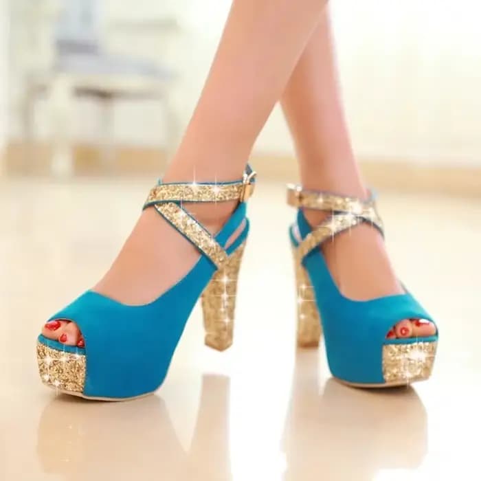 Sandales à talons hauts et épais de 12CM