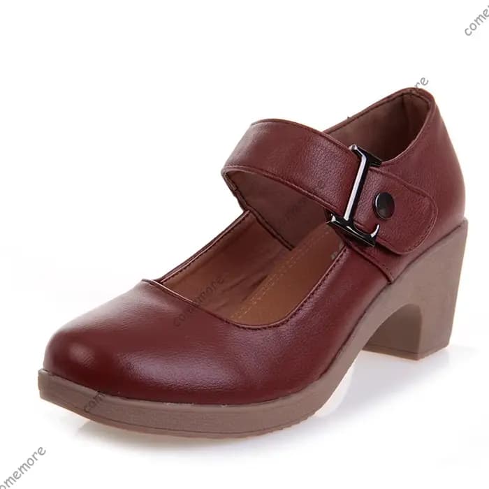Comemore femmes pompes printemps automne chaussures en cuir souple