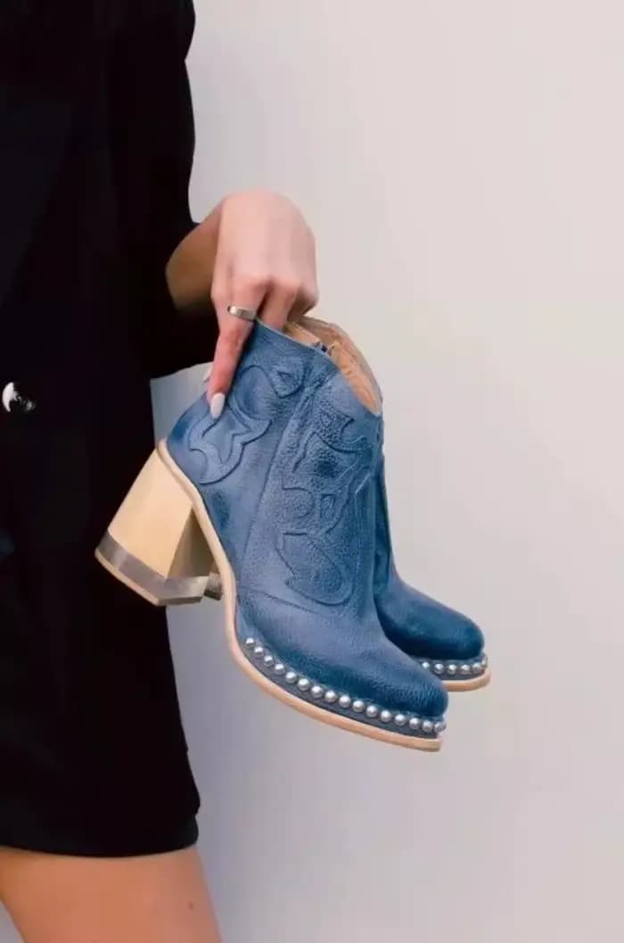 Bottines en cuir pour femmes