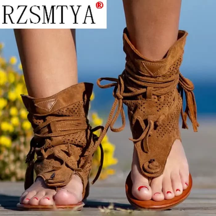 Sandales rétro style gladiateur pour femmes
