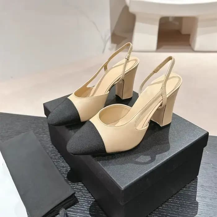 Nouvelles sandales de luxe en cuir noir de haute qualité pour femmes