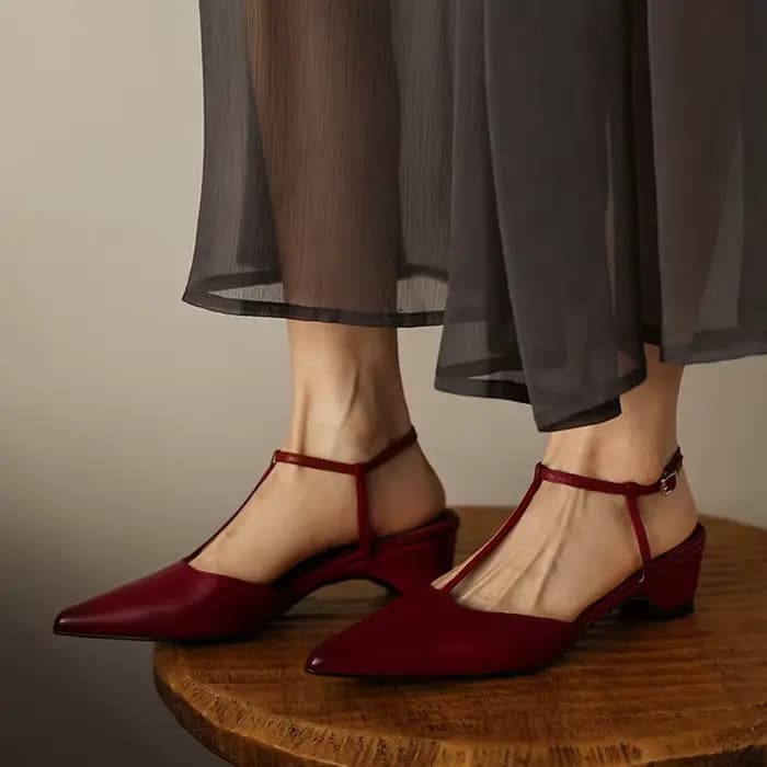 Nouvelles sandales d'été pour femmes en cuir véritable