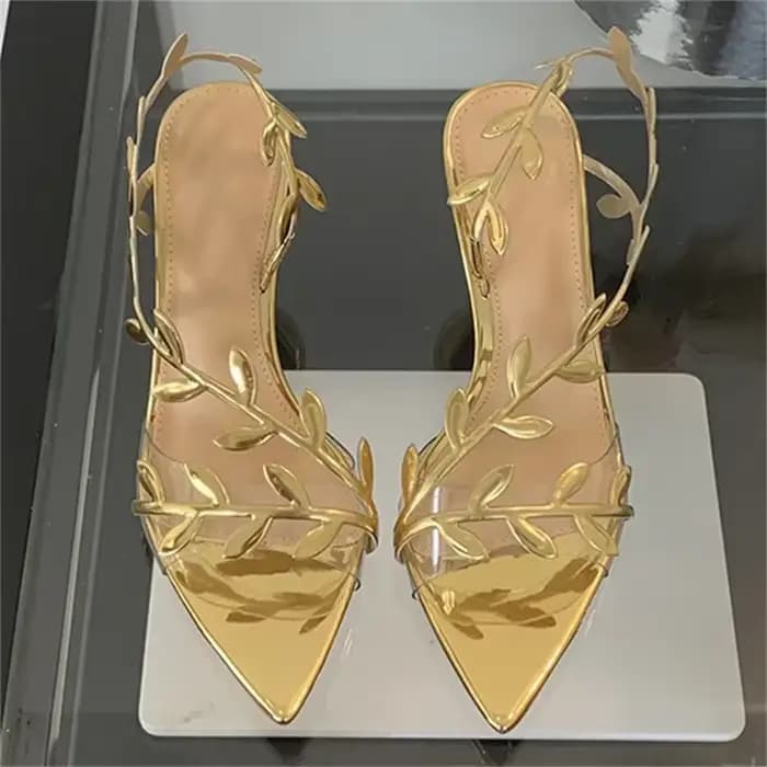 2025 nouvelles sandales à talons hauts pour femmes mode Transparent pointu