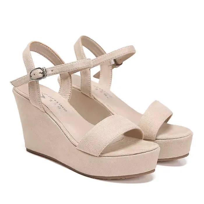 31-44 sandales compensées chaussures d'été pour femmes boucle bride à la cheville plate-forme
