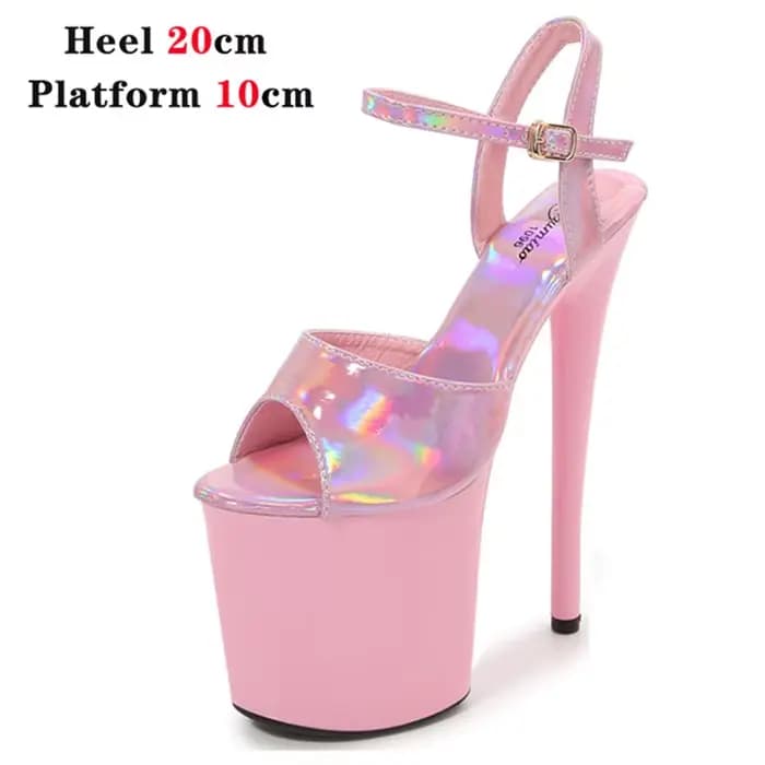 Femmes chaussures talon Sexy Super haut pôle danse fête talons hauts sandales plate-forme pompes de mariage Peep orteil