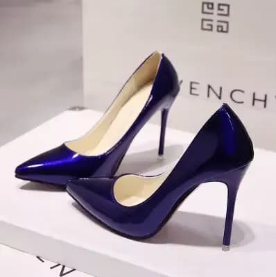 Escarpins à Talons Hauts en Cuir Verni pour Femme, Chaussures de Mariage à Talons Fins, Sexy, Pointues, Taille 44, Nouvelle Collection