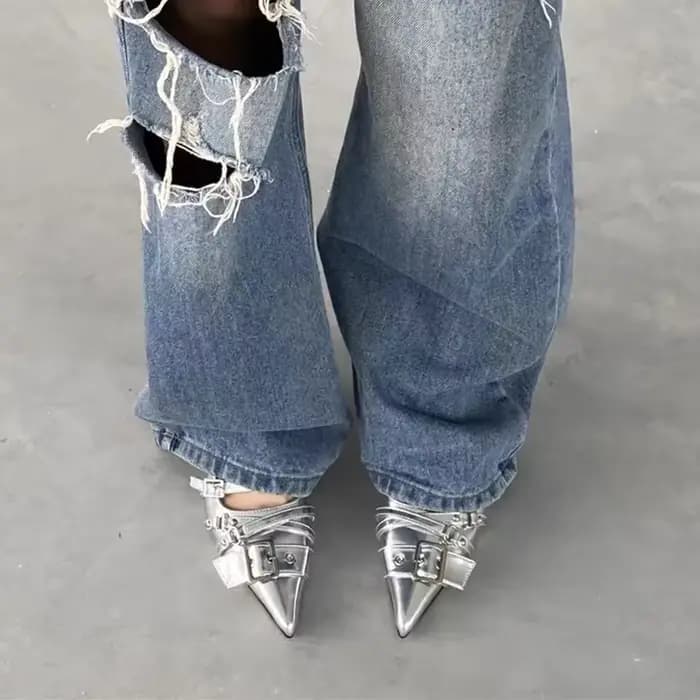 Baotou – chaussures à talons hauts et bout pointu pour femme