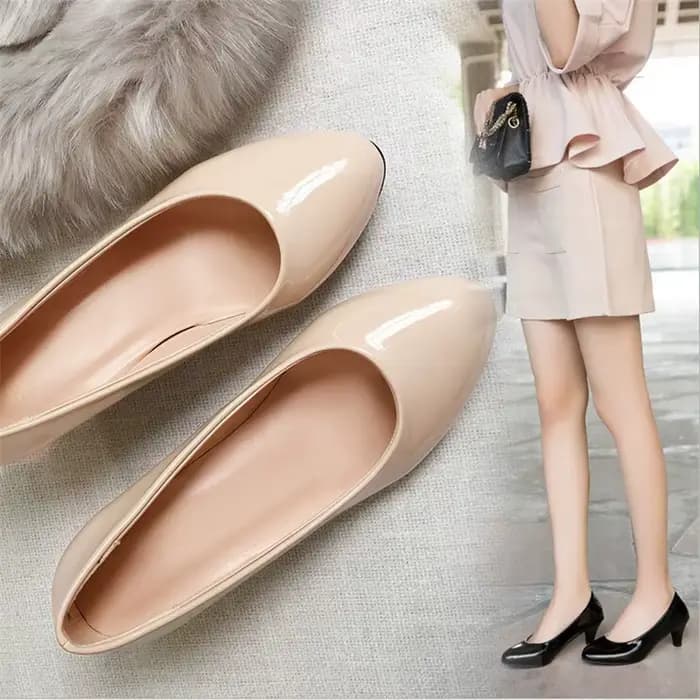 Chaussures dames pompes talon moyen nu Sexy talons hauts
