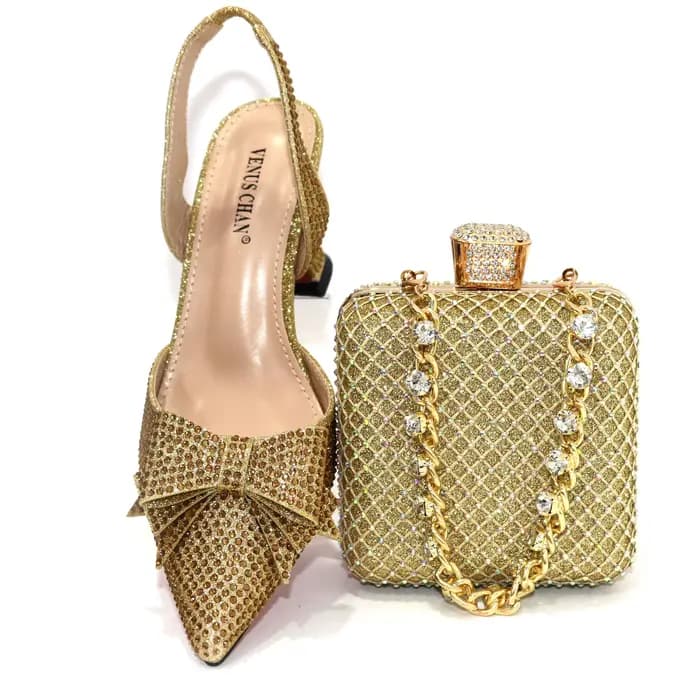 Venus Chan – ensemble de chaussures et de sacs à talons hauts pour femmes