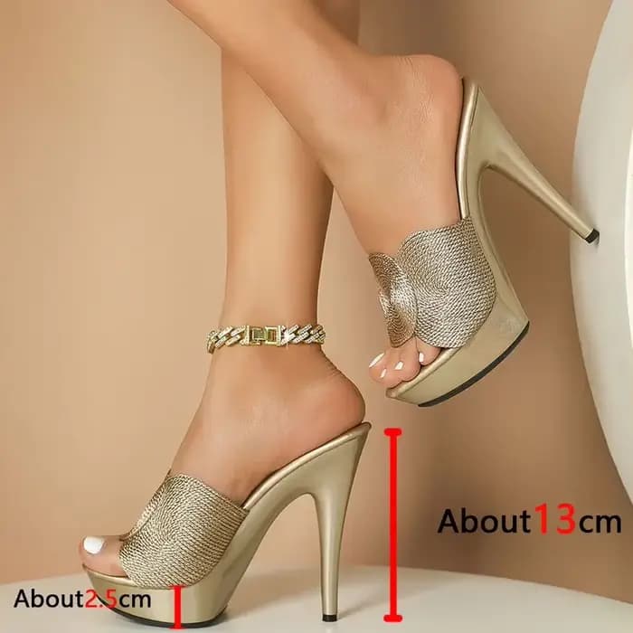 Sandales Mules à Talons Super Fins et Semelle Épaisse pour Femme