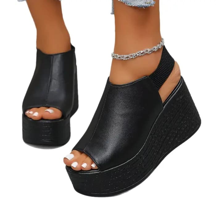 Femmes sandales de haute qualité été en cuir