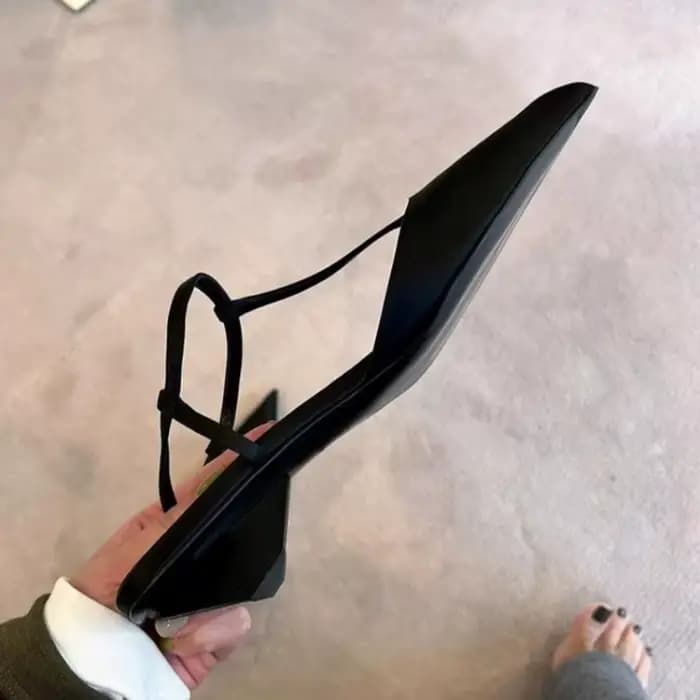 Chaussures pour femmes, sandales sexy à bout pointu, sandales confortables à talon bas, sandales tendance, simples, polyvalentes, grandes tailles, escarpins
