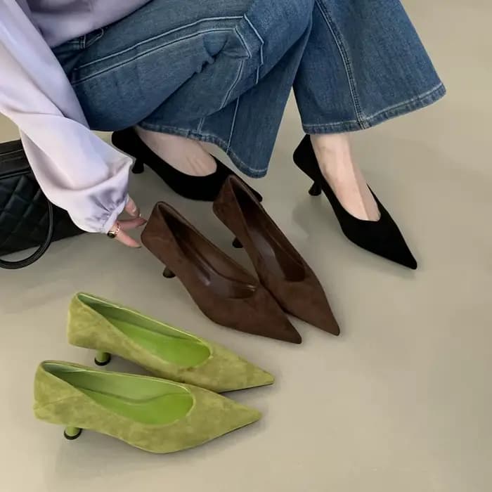 SUOJIALUN 2026 nouvelle marque femmes pompes chaussures mode bout pointu peu profond sans lacet bateau