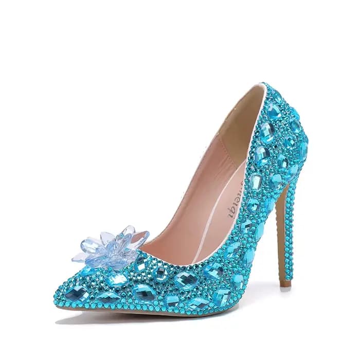 Talons hauts mariage femmes chaussures diamant pompes cendrillon cristal