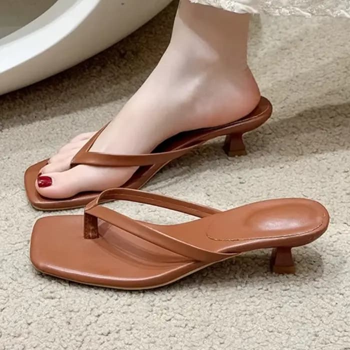 Femmes pantoufles talons hauts sandales Sexy bout ouvert fête De mariage nouvelles chaussures d'été mode plage femme diapositives souples Zapatos De Mujer