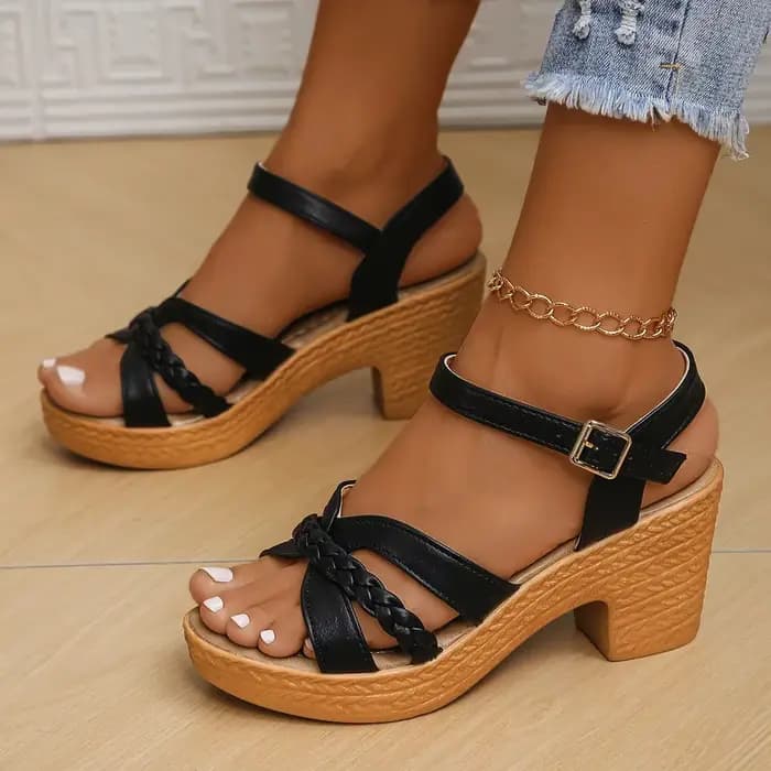 Camel Optics-Sandales à Talons Hauts pour Femme
