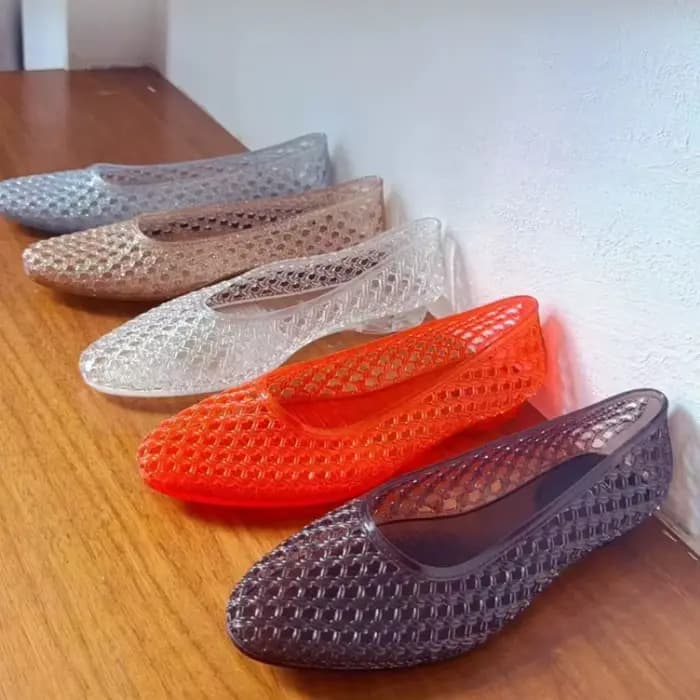Sandales à bout pointu en gelée de cristal, décorations DIY, chaussures plates ajourées à fleurs séchées et paillettes, mode décontractée pour la plage et les vacances