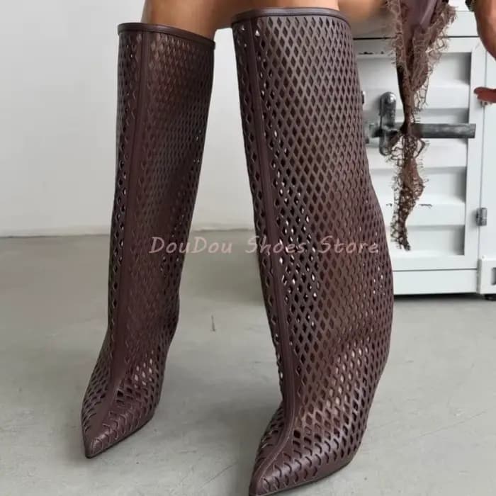 Bottes sandales à enfiler pour femme