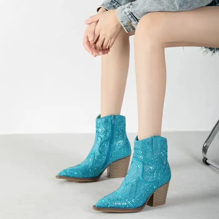 Bottines Chelsea de luxe en diamant pour femmes
