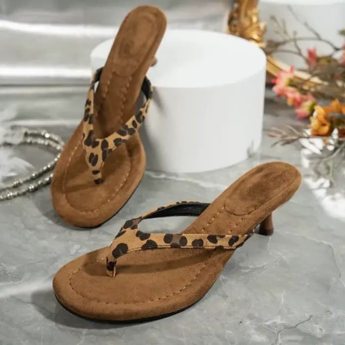 Sandales à talons fins marron pour femmes, confortables, pour l'été, la plage, les vacances, les fêtes, style décontracté, à porter au quotidien