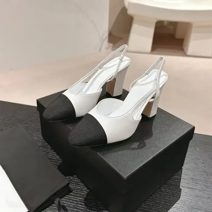 Nouvelles sandales de luxe en cuir noir de haute qualité pour femmes